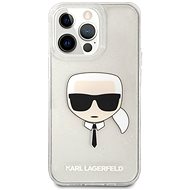 Karl Lagerfeld TPU Full Glitter Karl Head Kryt pro Apple iPhone 13 Pro Silver - Kryt na mobil