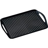 Kesper Servírovací tác plastový, protiskluzový černý 45,5 x 32cm - Podnos