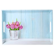 Kesper Servírovací tác motiv tulipány 50 x 35cm - Podnos