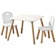 Kesper Dětský stolek se dvěmi židlemi- bílý  - Dětský nábytek