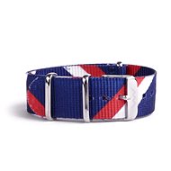 VUCH Nylonový pásek Silver Blue Red P890 - Řemínek