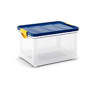 KIS Clipper Box L průhledny-modré víko 33l - Úložný box
