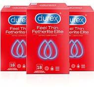 DUREX Feel Thin Extra Lubricated Pack 3 × 18 ks - Kondomy