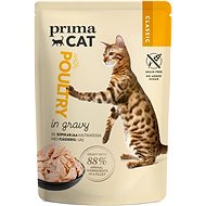 PrimaCat Kapsička Filety s drůbežím ve šťávě 85g - Kapsička pro kočky