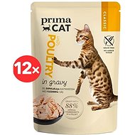 PrimaCat Kapsička Filety s drůbežím ve šťávě 12 × 85g - Kapsička pro kočky