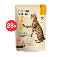 PrimaCat Kapsička Filety s drůbežím ve šťávě 28 × 85g - Kapsička pro kočky
