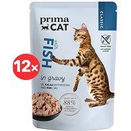 PrimaCat Kapsička Filety s rybou ve šťávě 12 × 85g - Kapsička pro kočky