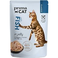 PrimaCat Kapsička Filety s rybou v želé 85 g - Kapsička pro kočky