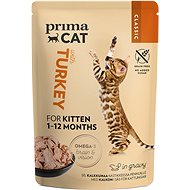 PrimaCat Kapsička kotě filety s krůtím masem ve šťávě 85 g - Kapsička pro kočky