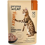 PrimaCat Kapsička pro sterilizované kočky filety s krůtím masem ve šťávě 85 g - Kapsička pro kočky