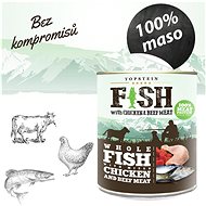 Topstein Fish with Chicken and Beef Meat 800 g - Konzerva pro psy