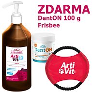Joint Nutrition for Dogs Vitar Veterinae Artivit syrup 1000ml + 100g DentOn + frisbee toy for dogs