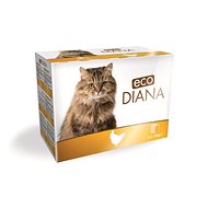 Eco Diana cat kapsičky kuřecí kousky v omáčce 12 × 100 g - Kapsička pro kočky