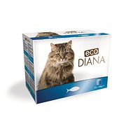 Eco Diana cat kapsičky rybí kousky v omáčce 12 × 100 g - Kapsička pro kočky