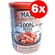 MAX Deluxe Pieces of Lean Meat, 400g, 6 pcs - Canned Dog Food