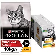 Pro Plan Cat Adult kuře 10 kg + Pro Plan Cat Sterilised Kuře kapsička 26 × 85 g