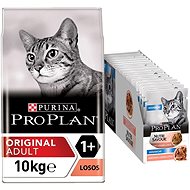 Pro Plan Cat Adult losos 10 kg + Pro Plan Cat Housecat Losos kapsička 26 × 85 g
