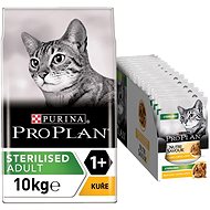 Pro Plan Cat Sterilised kuře 10 kg + Pro Plan Cat Sterilised Kuře kapsička 26 × 85 g