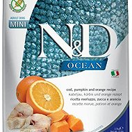 N&D OCEAN grain free dog adult mini codfish & pumpkin & orange 2,5 kg - Granule pro psy
