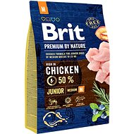 Brit Premium by Nature Junior M 3 kg - Granule pro štěňata