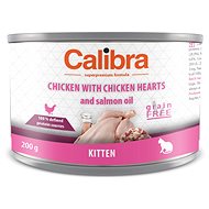 Calibra Cat  konzerva Kitten kuře a kuřecí srdíčka 200 g - Konzerva pro kočky
