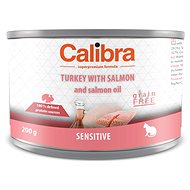 Calibra Cat konzerva Sensitive krůta a losos 200 g - Konzerva pro kočky