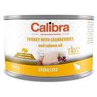 Konzerva pro kočky Calibra Cat  konzerva Sterilised krůta 200 g