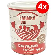 FARMKA DOG 800 g se svalovinou, 4 ks - Konzerva pro psy