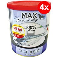 MAX deluxe celé ryby 800 g, 4 ks - Konzerva pro psy