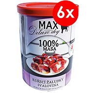 MAX deluxe kuřecí žaludky - svalovina 400 g, 6 ks