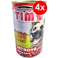 TIM 1200 g játrová, 4 ks - Konzerva pro psy