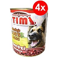 TIM 800 g hovězí, 4 ks - Konzerva pro psy