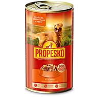 Propesko kousky pes kuře+těstoviny+mrkev 1240 g - Konzerva pro psy