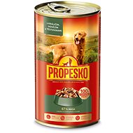 Propesko kousky pes králík+hovězí+těstoviny 1240 g - Konzerva pro psy