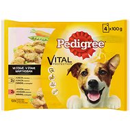 Pedigree Pouches with Chicken and Beef with Vegetables in Gravy 4 x 100g - Dog Food Pouch