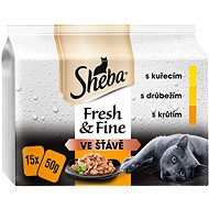 Kapsička pro kočky Sheba Fresh & Fine kapsičky pro dospělé kočky: drůbeží výběr ve šťávě 15 × 50 g