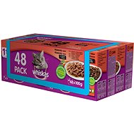 Whiskas kapsička klasický výběr ve šťávě pro dospělé kočky 48 × 100 g - Kapsička pro kočky