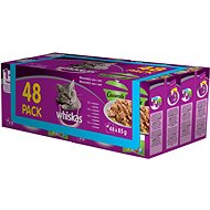 Whiskas Pure Delight kapsičky Výběr kousků v želé pro dospělé kočky 48 x 85g - Kapsička pro kočky