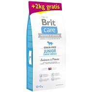 Brit Care Grain-free Junior Large Breed Salmon & Potato 12 + 2 kg - Granule pro psy