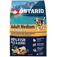 Ontario Adult Medium Fish & Rice 2,25kg - Granule pro psy