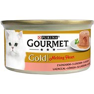 Konzerva pro kočky Gourmet gold Melting Heart - jemná paštika s omáčkou uvnitř, s lososem 85 g - Konzerva pro kočky