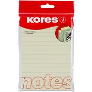 KORES lined 150 x 100mm, 100 sheets, Yellow - Sticky Notes