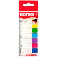 Samolepicí bloček KORES popisovací Index Strips na pravítku 45 x 12 mm, 8 x 15 lístků, mix barev 