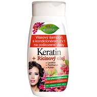 BIONE COSMETICS Bio Keratin + Ricinový olej 2v1 šampon s kondicionérem 260 ml