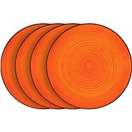 Sada talířů LAMART Set mělkých talířů 4 ks oranžové LT9051 HAPPY  - Sada talířů