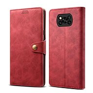 Lenuo Leather pro Xiaomi Poco X3, červená - Pouzdro na mobil