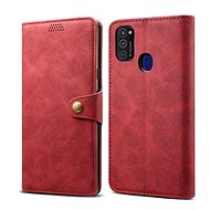 Pouzdro na mobil Lenuo Leather pro Samsung Galaxy S21 5G, červené