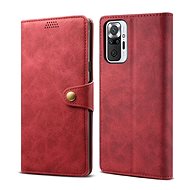 Lenuo Leather pro Xiaomi Redmi Note 10 Pro, červené - Pouzdro na mobil