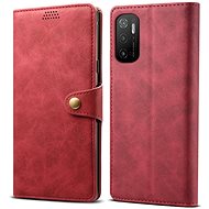 Lenuo Leather pro Xiaomi Poco M3 Pro 5G/Redmi Note 10 5G, červená - Pouzdro na mobil