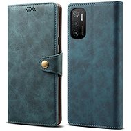 Lenuo Leather pro Xiaomi Poco M3 Pro 5G/Redmi Note 10 5G, modrá - Pouzdro na mobil